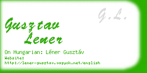 gusztav lener business card